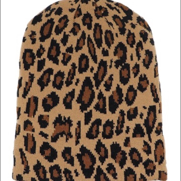 New Cheetah Print Beanie Unisex - Picture 2 of 5